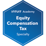 Equity Compensation Tax Specialist Badge