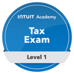 Tax exam level 1 badge